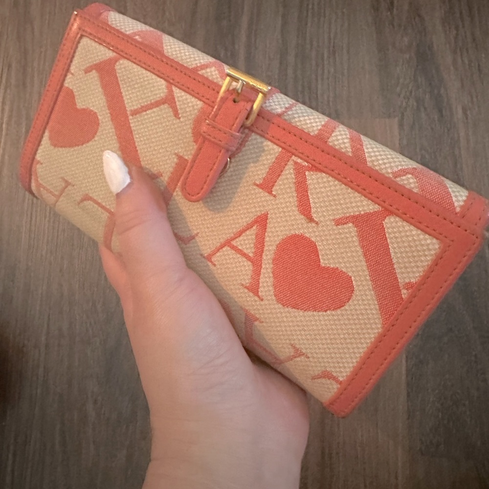 FURLA WALLET PINK GOLD BUCKLE, BI-FOLD AND SPACIOUS!